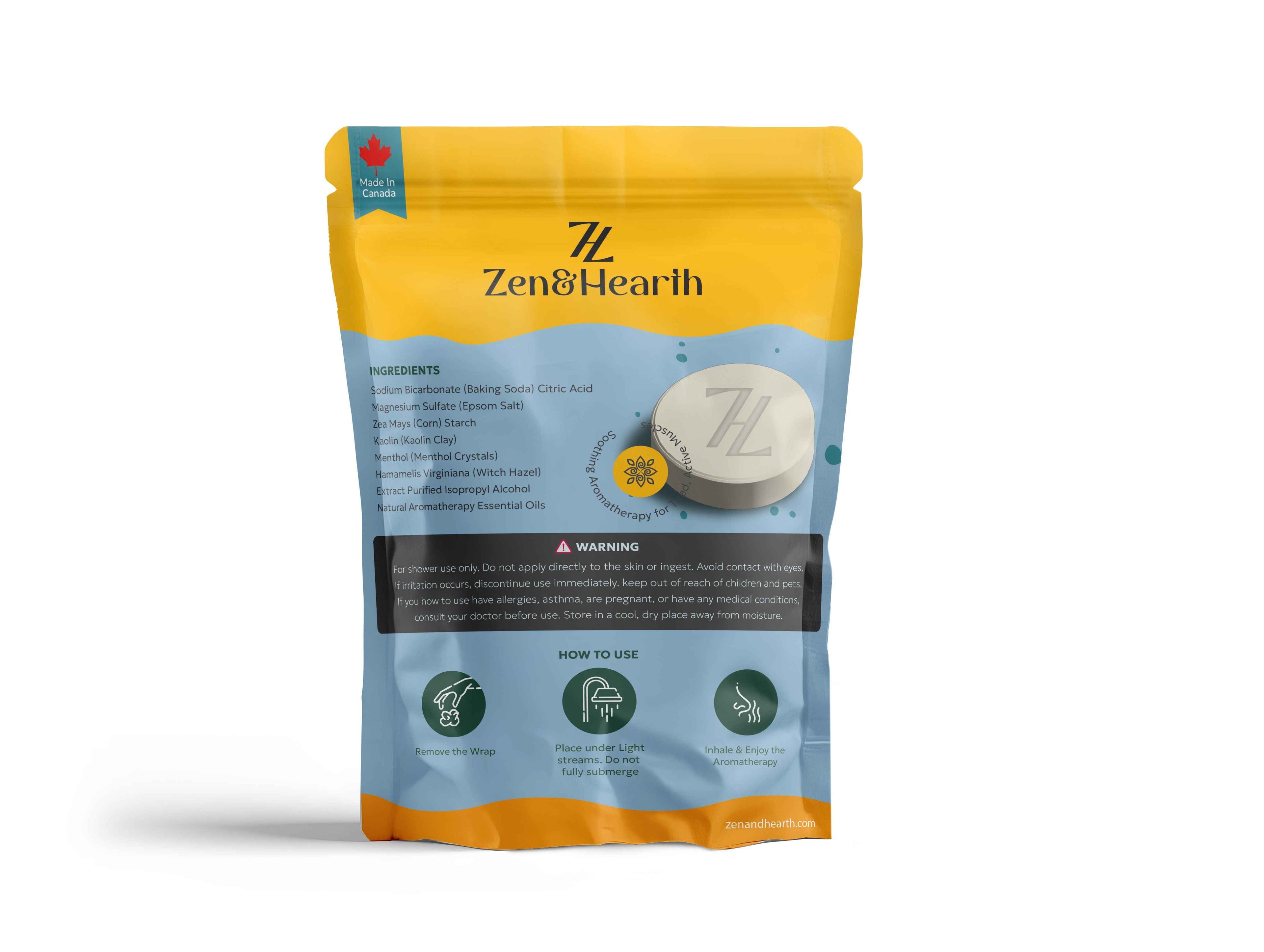 Zen & Hearth Sport Shower Steamers – Post-Workout Recovery & Clearing Breath Aromatherapy with Eucalyptus, Mint & Menthol for Athletes & Active Lifestyles – Made in Canada