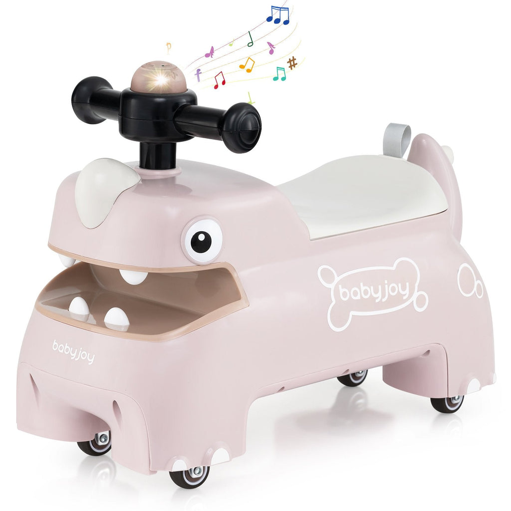 Toddler Ride on Toy Walking Sliding Car with Lights and Music-Green