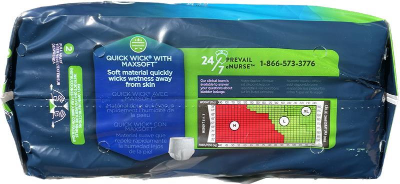 Prevail Per-Fit Daily Underwear Extra Absorbency Medium, 20 Count Adult Diaper