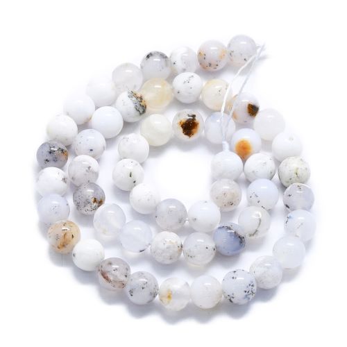 African White Opal Gemstone Bead