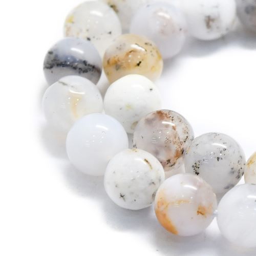African White Opal Gemstone Bead