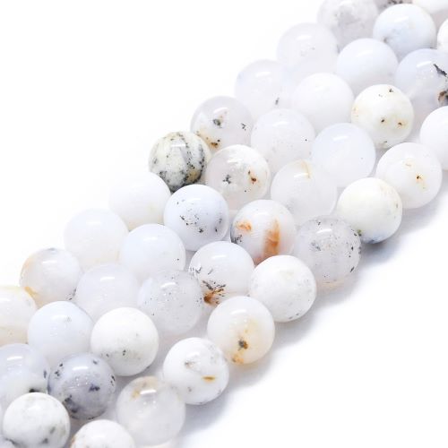 African White Opal Gemstone Bead
