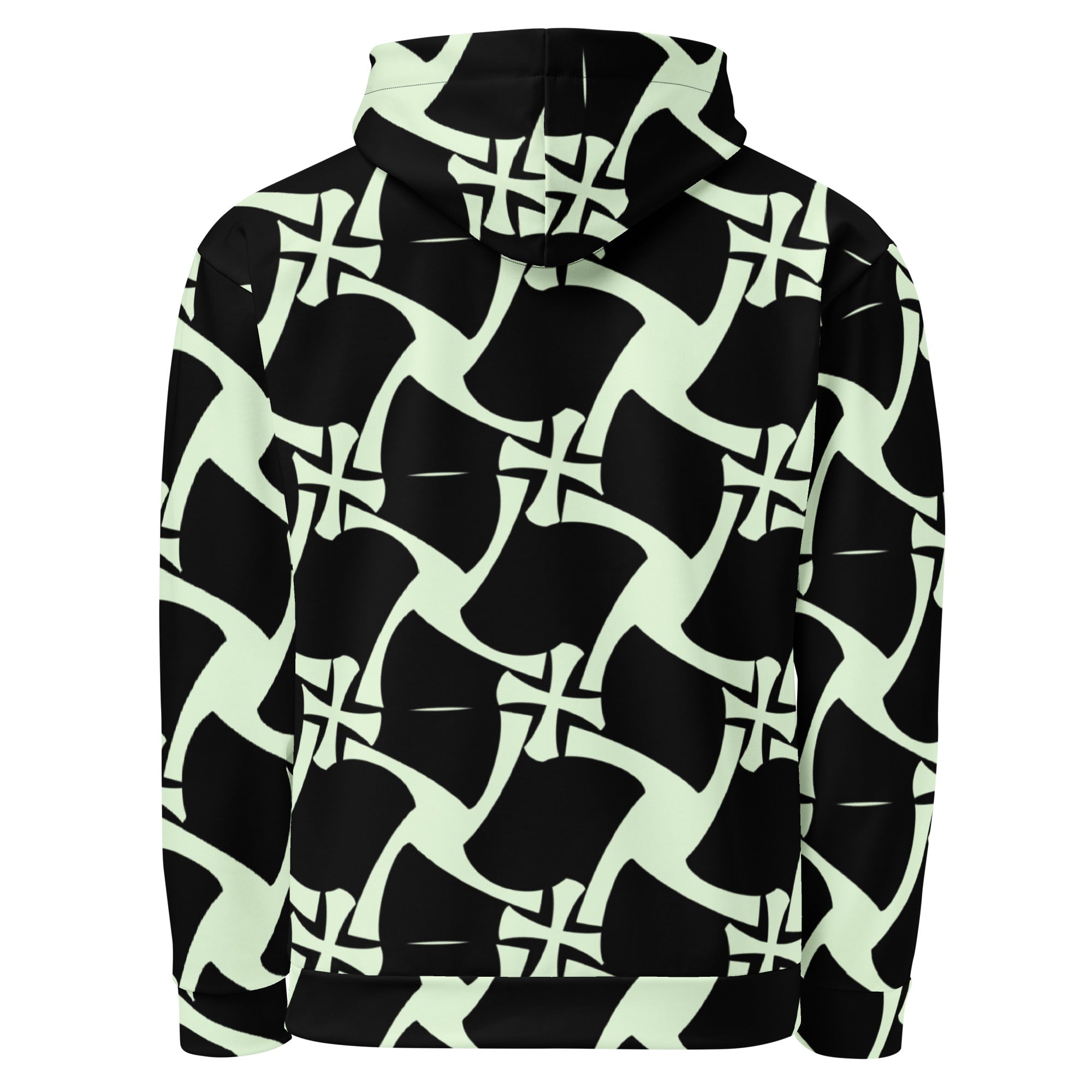 Allover Black Panache Premium Hoodie- Crusader