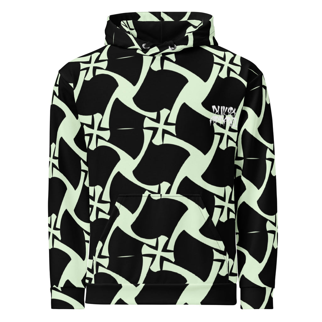 Allover Black Panache Premium Hoodie- Crusader