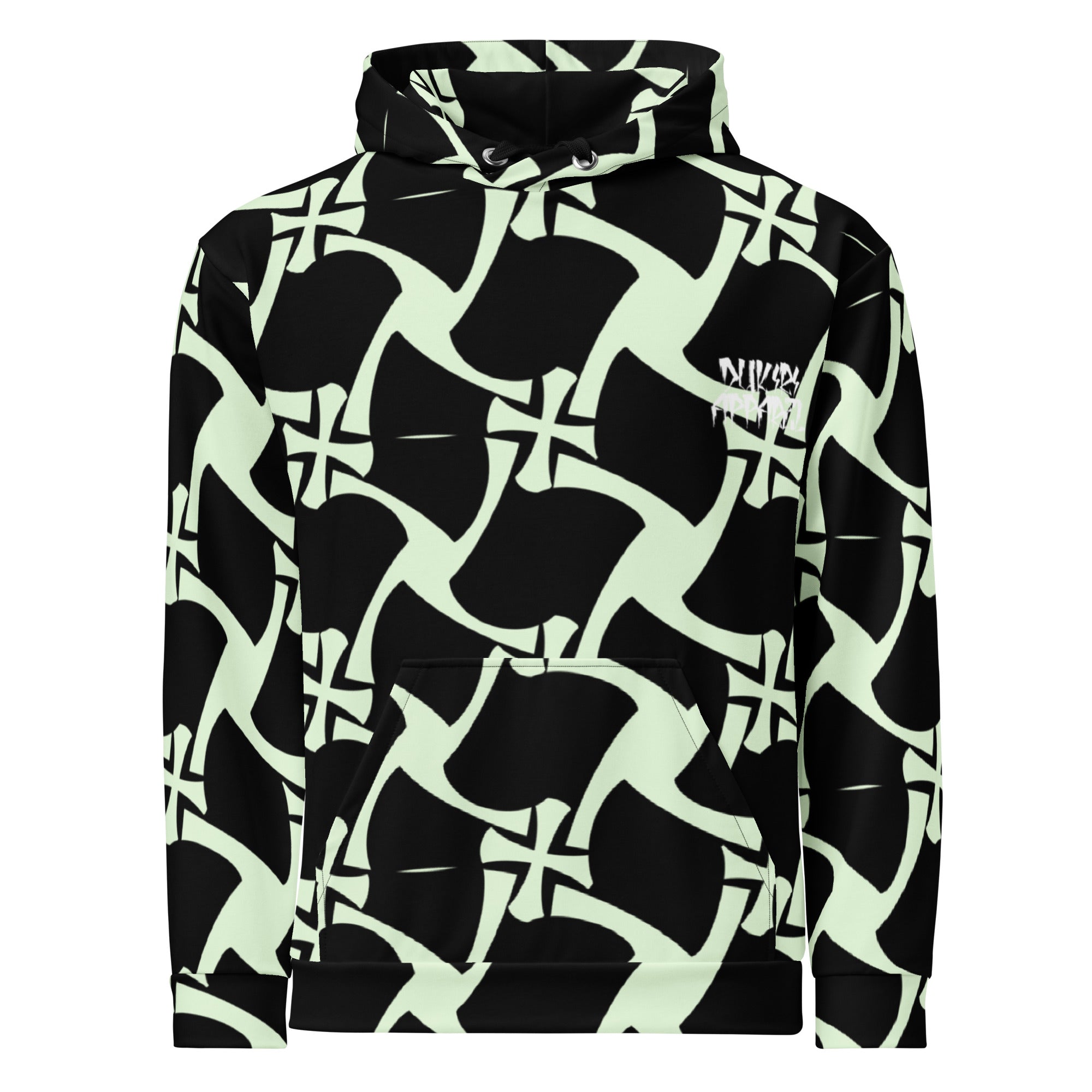 Allover Black Panache Premium Hoodie- Crusader