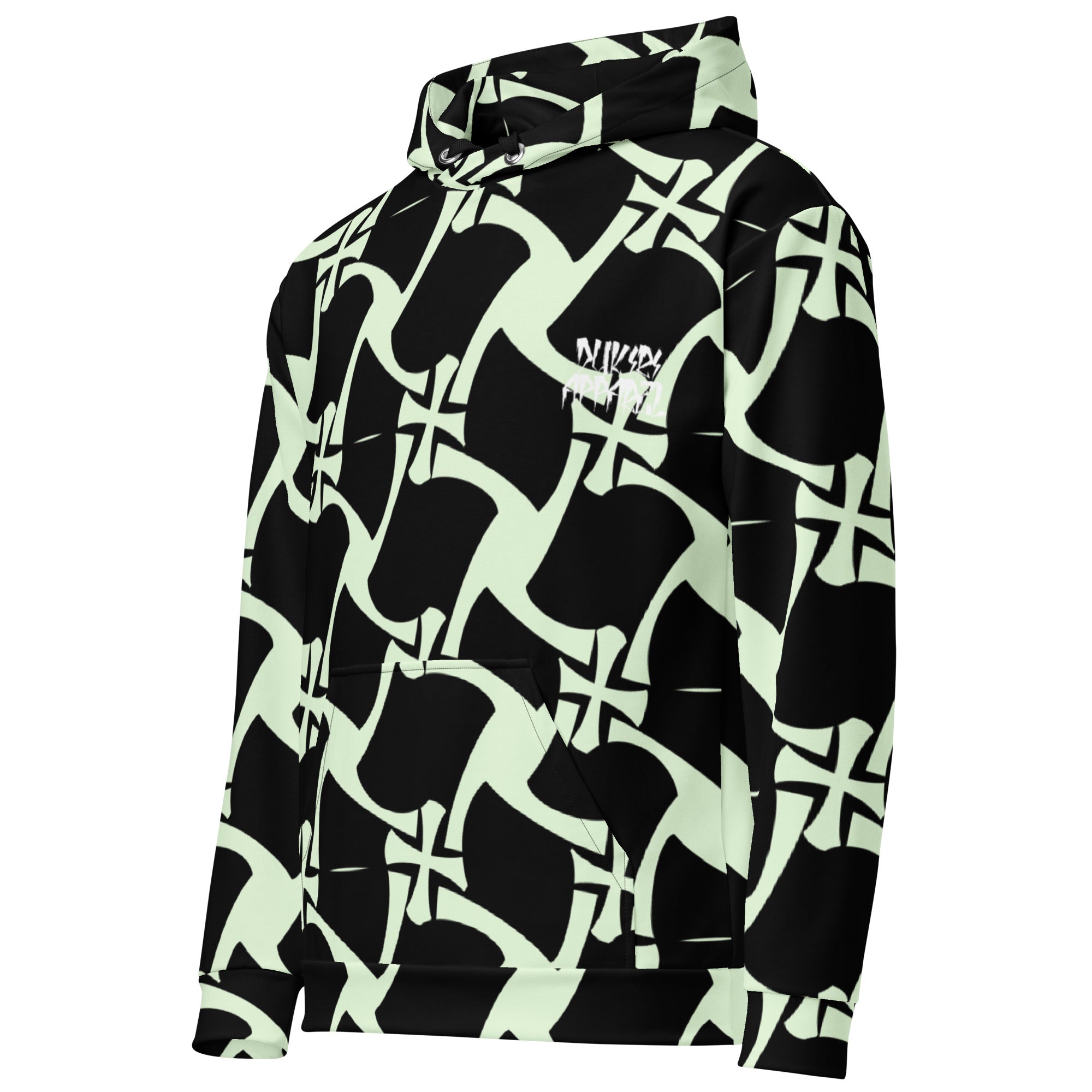 Allover Black Panache Premium Hoodie- Crusader