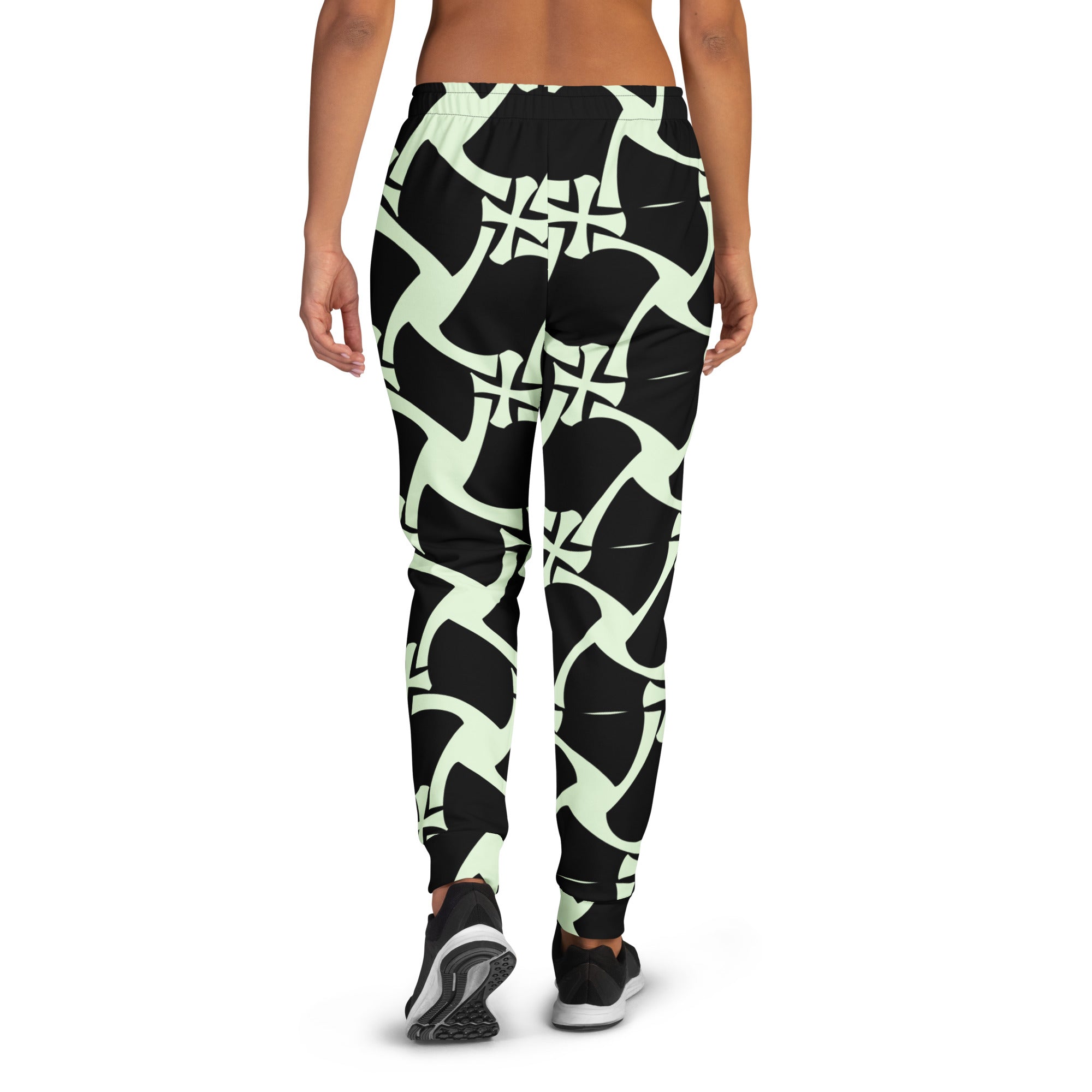 Allover Black Panache Women's Premium Recycled Joggers-Crusader