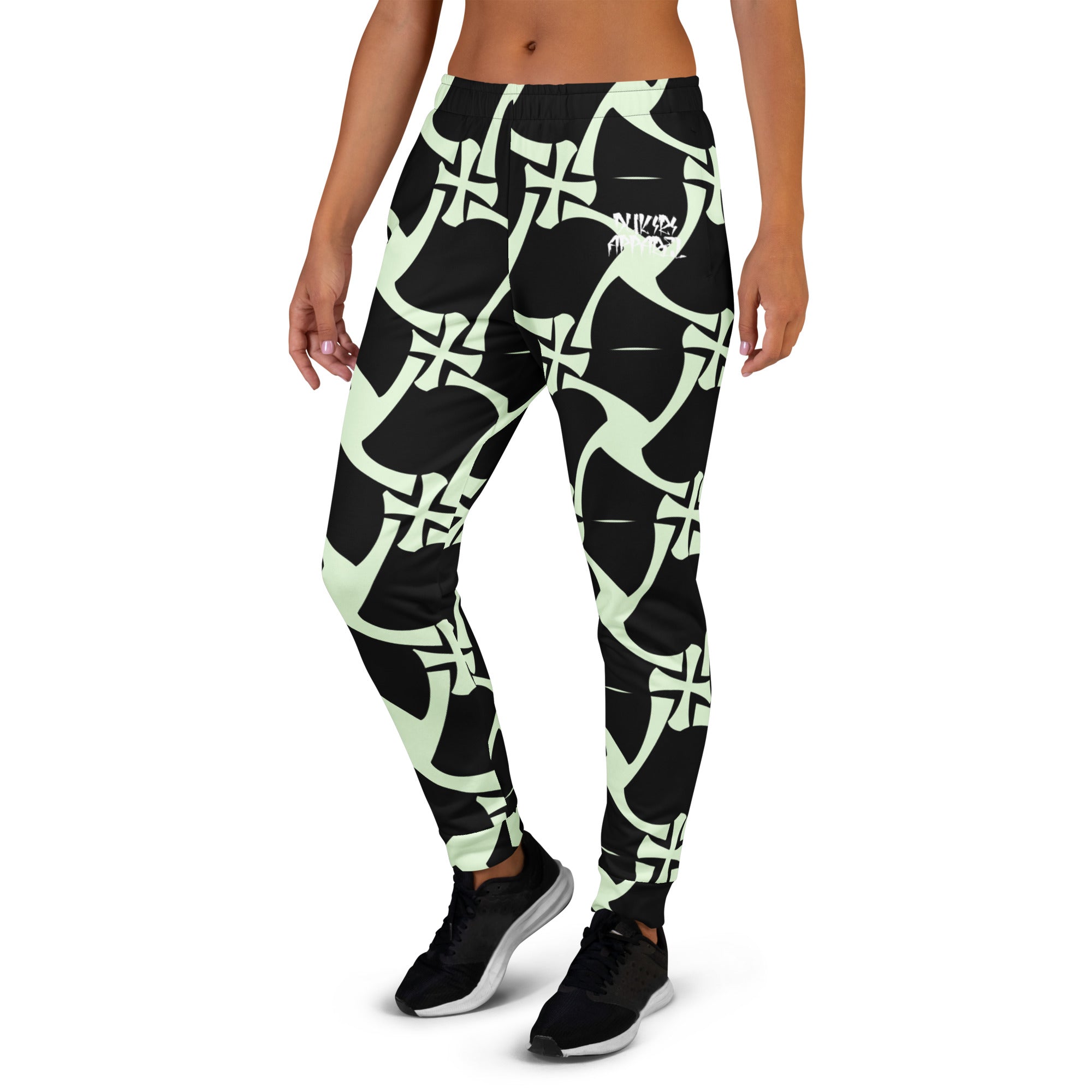 Allover Black Panache Women's Premium Recycled Joggers-Crusader