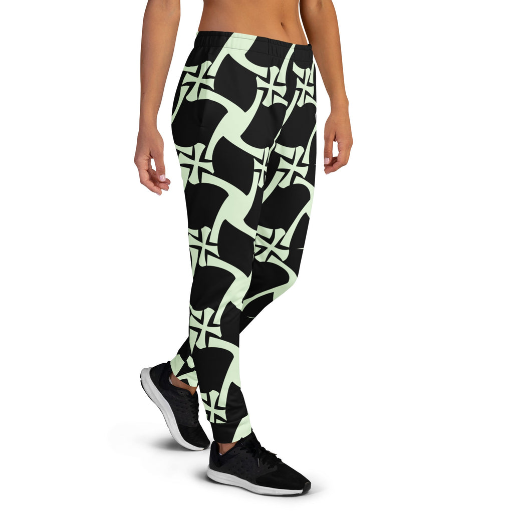 Allover Black Panache Women's Premium Recycled Joggers-Crusader