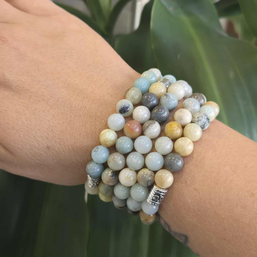 Flower Amazonite Gemstone Bracelet