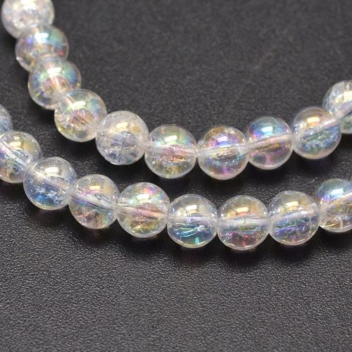 Aura Crackle Quartz Gemstone Bead