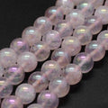 Aura Rose Quartz Gemstone Beads