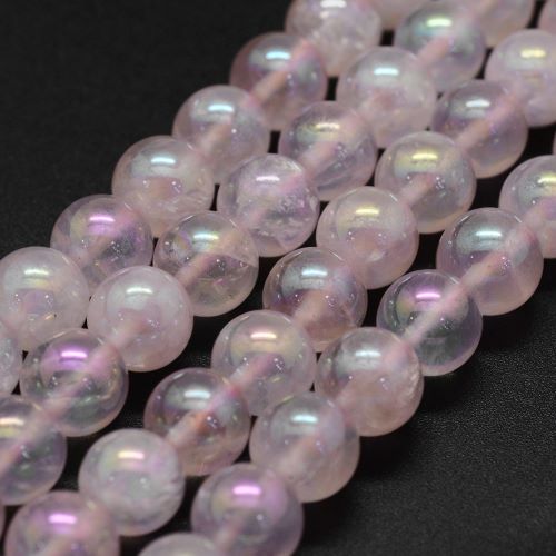 Aura Rose Quartz Gemstone Beads