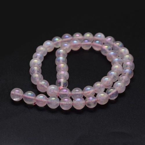 Aura Rose Quartz Gemstone Beads