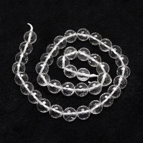Clear Quartz Faceted Gemstone Bead