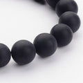 Black Onyx Frosted Gemstone Beads