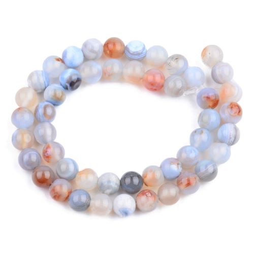 Blue Striped Agate Gemstone Bead