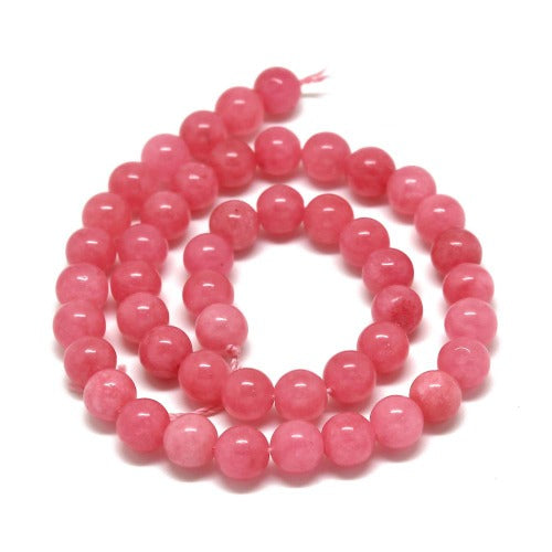 Chalcedony Imitation Rhodochrosite Gemstone Bead