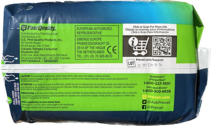 Prevail Per-Fit Daily Underwear Extra Absorbency Medium, 20 Count Adult Diaper