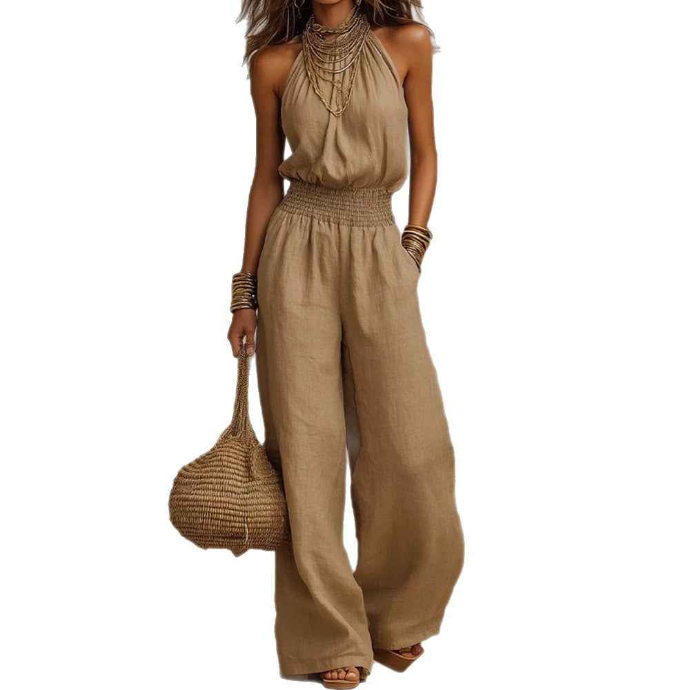 European And American Women's Backless Jumpsuit