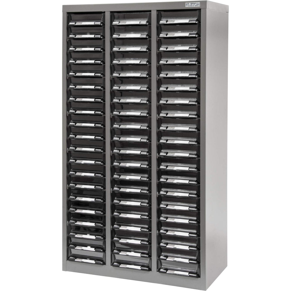 KPC-300 Parts Cabinet, Galvanized Steel, 60 Drawers, 21-3/10" x 10-2/5" x 36-9/10", Grey