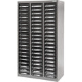 KPC-300 Parts Cabinet, Galvanized Steel, 60 Drawers, 21-3/10" x 10-2/5" x 36-9/10", Grey