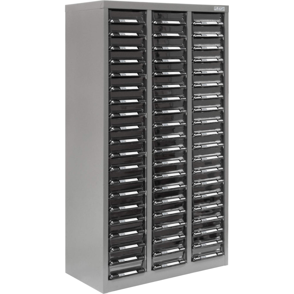 KPC-300 Parts Cabinet, Galvanized Steel, 60 Drawers, 21-3/10" x 10-2/5" x 36-9/10", Grey