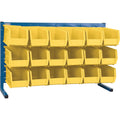 Louvered Rack with Bins, 18 Bins, 36" W x 8-1/4" D x 22" H