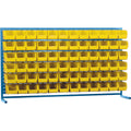 Louvered Rack with Bins, 72 Bins, 72" W x 15" D x 40" H