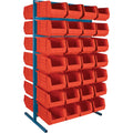 Double-Sided Stationary Bin Rack, 36" W x 24" D x 61" H, 56 Bins