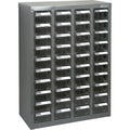 KPC-600 Parts Cabinet, Galvanized Steel, 40 Drawers, 18-3/10" x 8-7/10" x 25-3/10", Grey
