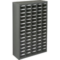 KPC-600 Parts Cabinet, Galvanized Steel, 75 Drawers, 23-1/10" x 8-7/10" x 36-9/10", Grey