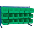 Louvered Rack with Bins, 18 Bins, 36" W x 8-1/4" D x 22" H