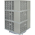 Heavy-Duty Industrial Carousel Drawer Cabinet, Steel, 192 Drawers, 27" W x 27" D x 48" H, Grey