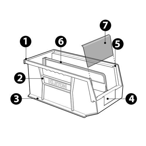 Stack & Hang Bin, 4-1/8" W x 3" H x 7-3/8" D, Yellow