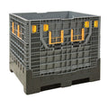 Collapsible Bulk Container, 47.2" L x 39.4" W x 39.4" H, Grey