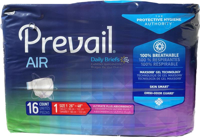 Prevail Air ™ Stretchable Daily Briefs (Ultimate Plus Absorbency)