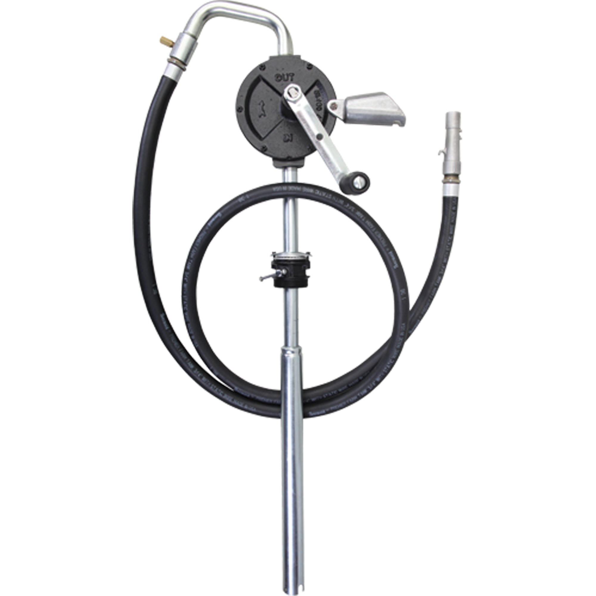 Rotary Drum Pump, Cast Iron, Fits 15-55 Gal., 10 gallons per minute