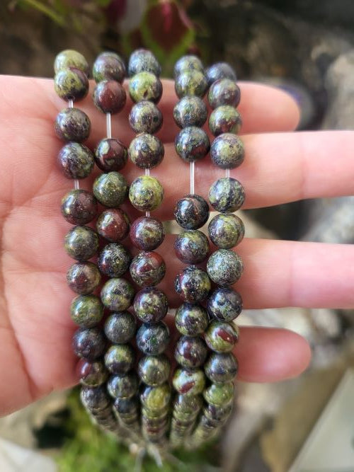 Dragon Bloodstone Gemstone Beads