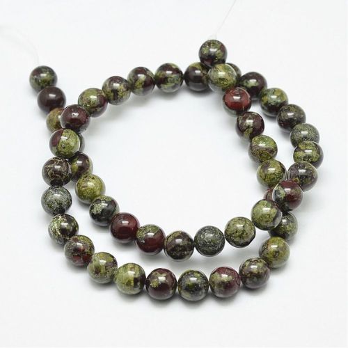 Dragon Bloodstone Gemstone Beads