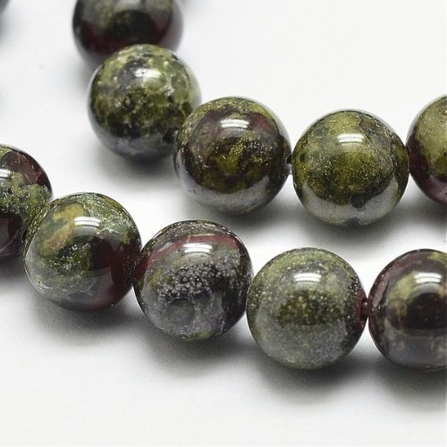 Dragon Bloodstone Gemstone Beads