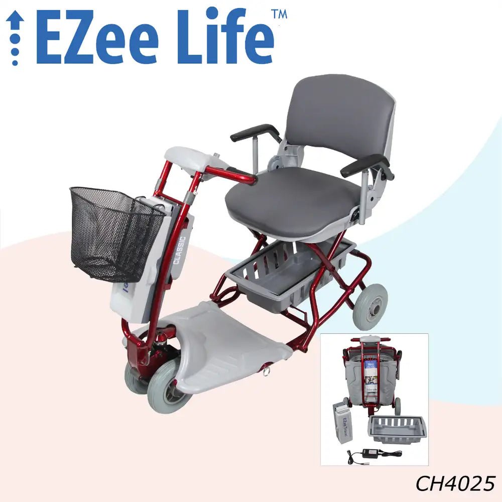 EZee Life Classic Portable Mobility Scooter CH4028 | Dual Front Wheel Foldable Scooter Canada
