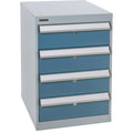 Four-Drawer Pedestal Workbench, 18" W x 21" D x 28" H