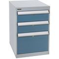 Three-Drawer Pedestal Workbench, 18" W x 21" D x 28" H