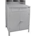 Cabinet Style Shop Desk, 34-1/2" W x 30" D x 53" H, Grey