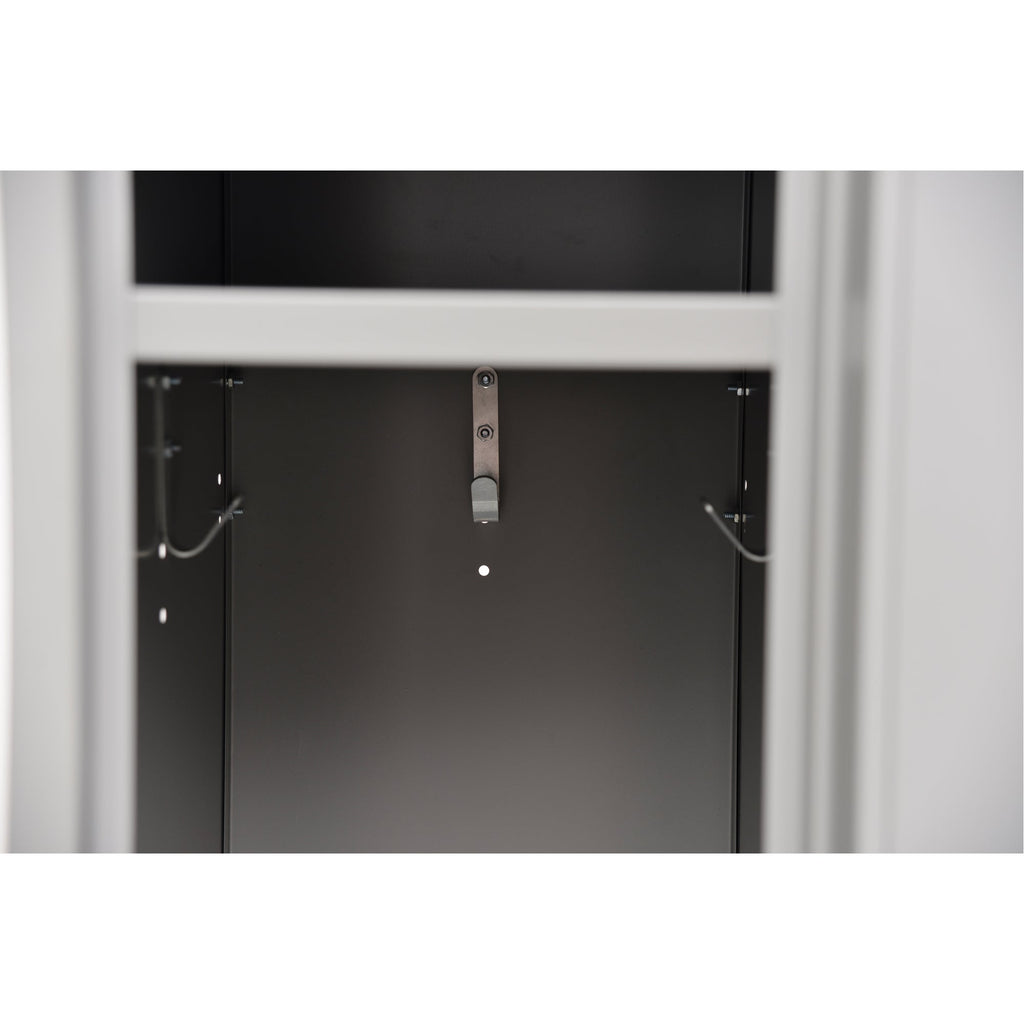 Lockers, Bank of 3, 36" x 18" x 72", Steel, Grey, Rivet (Assembled)