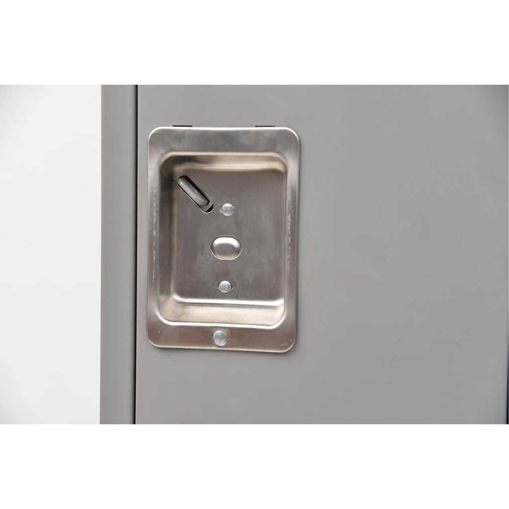 Lockers, Bank of 3, 36" x 18" x 72", Steel, Grey, Rivet (Assembled)