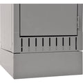 Raised Base, 1 Banks, 4" H x 12" W x 18" D, Grey, Steel