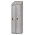 Assembled Lockers, Bank of 2, 24" x 18" x 82", Steel, Grey, Rivet (Assembled)