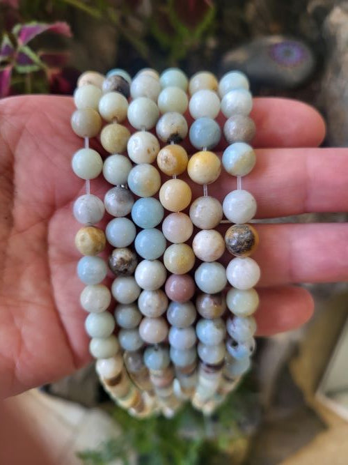 Flower Amazonite Gemstone Bead